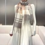 Burberry Cashmere scarf premium version 30x180cm - Image 7