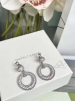 Van Cleef & Arpels new earrings inlaid with full diamonds, high-end version 1:1