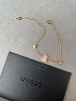 QeeLin V Gold Kirin Pink Opal Bracelet - Image 5