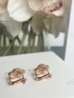 Van Cleef & Arpels four-leaf clover full diamond earrings Premium - Image 5