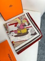 Hermès cashmere square scarf, high-end version 135x135cm - Image 7