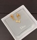 DIOR CD full diamond heart earrings - Image 3
