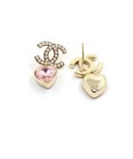 Chanel Pink Heart Pearl Earrings - Image 4