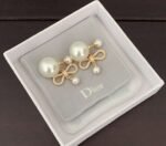 DIOR Pearl Bow Earrings Premium Edition - Image 3