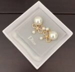 DIOR Pearl Bow Earrings Premium Edition