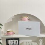 DIOR New series pink double cup and saucer set - Image 9