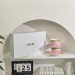 DIOR New series pink double cup and saucer set - Image 6