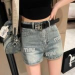 miumiu shorts with belt