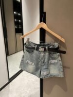 miumiu shorts with belt - Image 4
