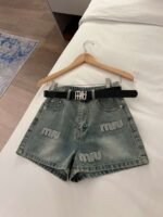 miumiu shorts with belt - Image 3