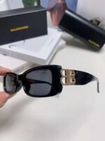 Balenciaga sunglasses retro flat frame leaf shape high-end version - Image 6