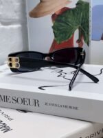 Balenciaga sunglasses retro flat frame leaf shape high-end version - Image 5