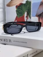 Balenciaga sunglasses retro flat frame leaf shape high-end version - Image 4