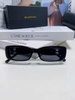 Balenciaga sunglasses retro flat frame leaf shape high-end version - Image 2
