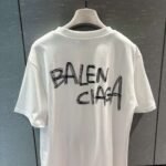 BALENCIAGA Balenciaga 25ss new graffiti short-sleeved T-shirt - Image 3