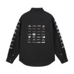 Balenciaga classic full logo collection print single-breasted casual long-sleeved shirt - Image 14