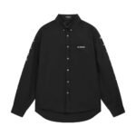Balenciaga classic full logo collection print single-breasted casual long-sleeved shirt - Image 13