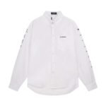 Balenciaga classic full logo collection print single-breasted casual long-sleeved shirt