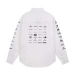 Balenciaga classic full logo collection print single-breasted casual long-sleeved shirt - Image 10