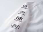 Balenciaga classic full logo collection print single-breasted casual long-sleeved shirt - Image 5