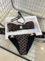 Celine Arc de Triomphe logo two-piece swimsuit