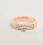 Hermes ring belt buckle Kelly ring half diamond ring sub-gold electroplating - Image 9