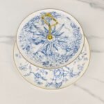 Dior tableware lucky star series bone china dinner plate double layer kebab plate 26.9×2.6cm-20.5×1.9cm - Image 9