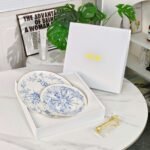 Dior tableware lucky star series bone china dinner plate double layer kebab plate 26.9×2.6cm-20.5×1.9cm