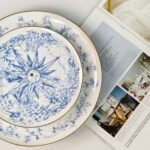 Dior tableware lucky star series bone china dinner plate double layer kebab plate 26.9×2.6cm-20.5×1.9cm - Image 6