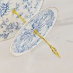 Dior tableware lucky star series bone china dinner plate double layer kebab plate 26.9×2.6cm-20.5×1.9cm - Image 5