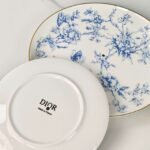 Dior tableware lucky star series bone china dinner plate double layer kebab plate 26.9×2.6cm-20.5×1.9cm - Image 4
