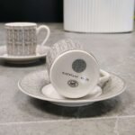 Hermès Horse-drawn Carriage Grey Espresso Double Cup and Saucer - Image 8