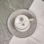 Hermès Horse-drawn Carriage Grey Espresso Double Cup and Saucer - Image 4