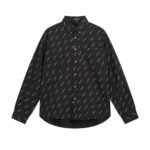 Balenciaga all-over printed logo single-breasted casual long-sleeved shirt Premium quality - Image 14