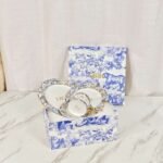 DIOR Hydrangea four-piece plate and coffee cup set bone porcelain The beginning of quality life