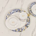 DIOR Hydrangea four-piece plate and coffee cup set bone porcelain The beginning of quality life - Image 5