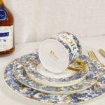 DIOR Hydrangea four-piece plate and coffee cup set bone porcelain The beginning of quality life - Image 2