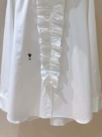 DIOR’s new minimalist combed poplin cotton small stand-up collar shirt 100% pure cotton excellent quality clothing - Image 7