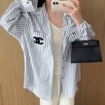 Chanel 2025 new striped shirt - Image 2