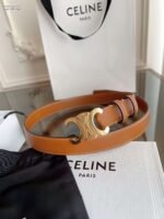Celine premium leather belt, 2.4cm wide - Image 9