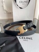 Celine premium leather belt, 2.4cm wide - Image 8