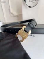 Celine premium leather belt, 2.4cm wide - Image 5