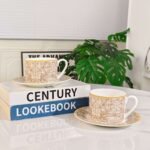 DIOR【Colorful Starry Sky】Series Brown Double Cup and Saucer - Image 3