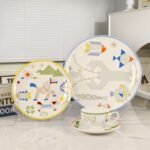 Hermès new porcelain plate set of four bone china porcelain, the beginning of a quality life - Image 6