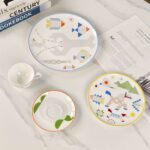 Hermès new porcelain plate set of four bone china porcelain, the beginning of a quality life - Image 2