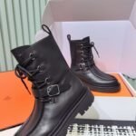 Hermes autumn and winter new Land ankle boots series Cowhide material, premium version - Image 6