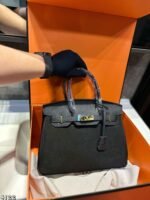 Hermes Kelly handbag suede material - Image 13