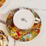 Hermès New Arrival: Yellow Leopard Double Cup and Saucer Coffee and Tea Set - Image 7