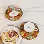 Hermès New Arrival: Yellow Leopard Double Cup and Saucer Coffee and Tea Set - Image 6