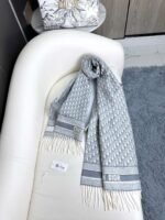 Dior twill print scarf, 100% cashmere, premium version. Dimensions: 45 x 200 cm - Image 5